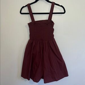 Altar’d State Burgundy Smocked Strap Dress